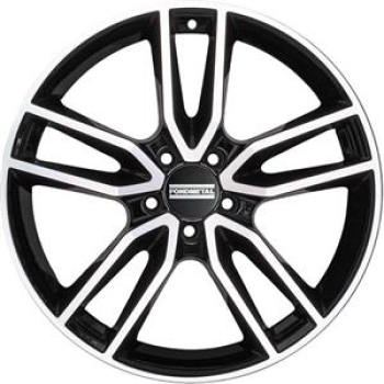 Fondmetal Koros Glossy Black Machined 9x19 5x112 ET44 CB66,6