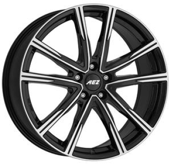 AEZ Montreal dark Black/polished 7,5x19 5x114.3 ET50 CB71,6 60° 750 kg