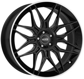Dotz LongBeach dark Black/polished lip 9,5x21 5x112 ET45 CB66,6 R14 1045 kg