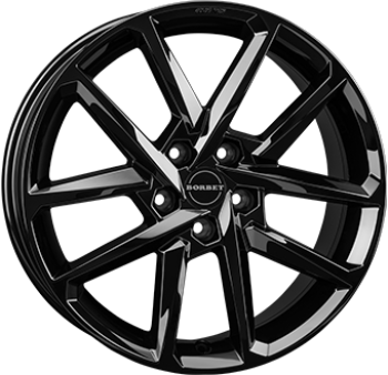Borbet N black glossy 6,5x17 5x114.3 ET45 CB72,6 60° 720 kg
